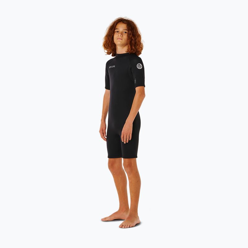 Children's swimming wetsuit Rip Curl Trad 2/2mm Back Zip Springsuit black 3