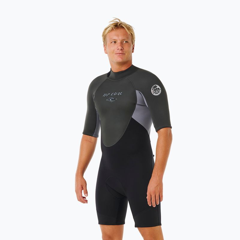 Men's swimming wetsuit Rip Curl Omega 2/2 mm Back Zip Springsuit grey 2