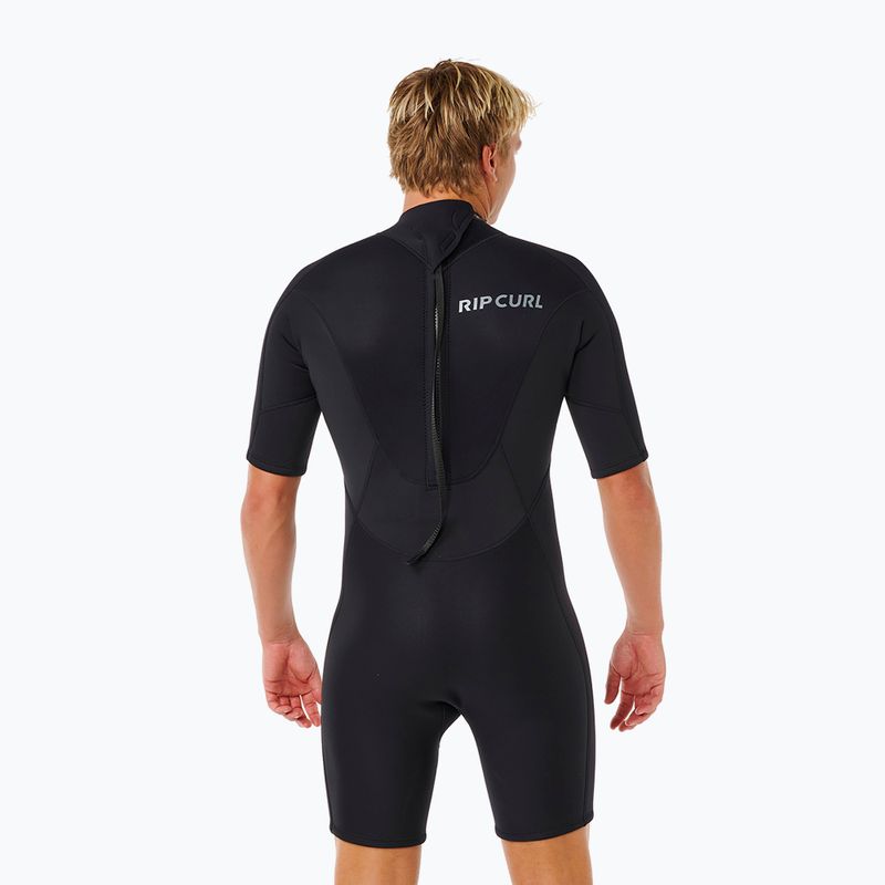 Men's swimming wetsuit Rip Curl Trad 2/2 mm Back Zip Springsuit black 2
