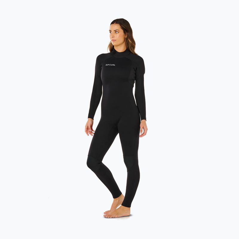 Women's swimming wetsuit Rip Curl Trad 3/2 mm Back Zip black 3