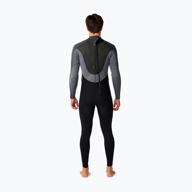 Men's swimming wetsuit Rip Curl Omega Bz 4/3 mm grey 2