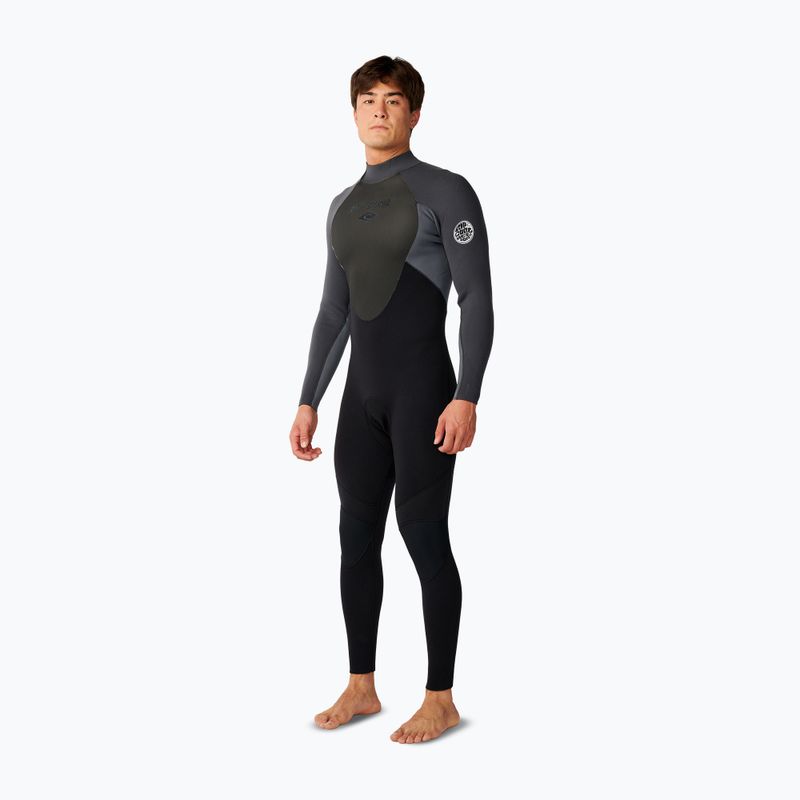 Men's swimming wetsuit Rip Curl Omega Bz 4/3 mm grey 3