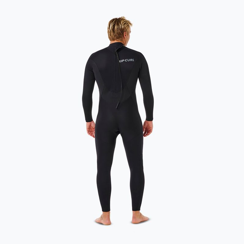 Men's swimming wetsuit Rip Curl Trad 4/3 mm Back Zip black 2