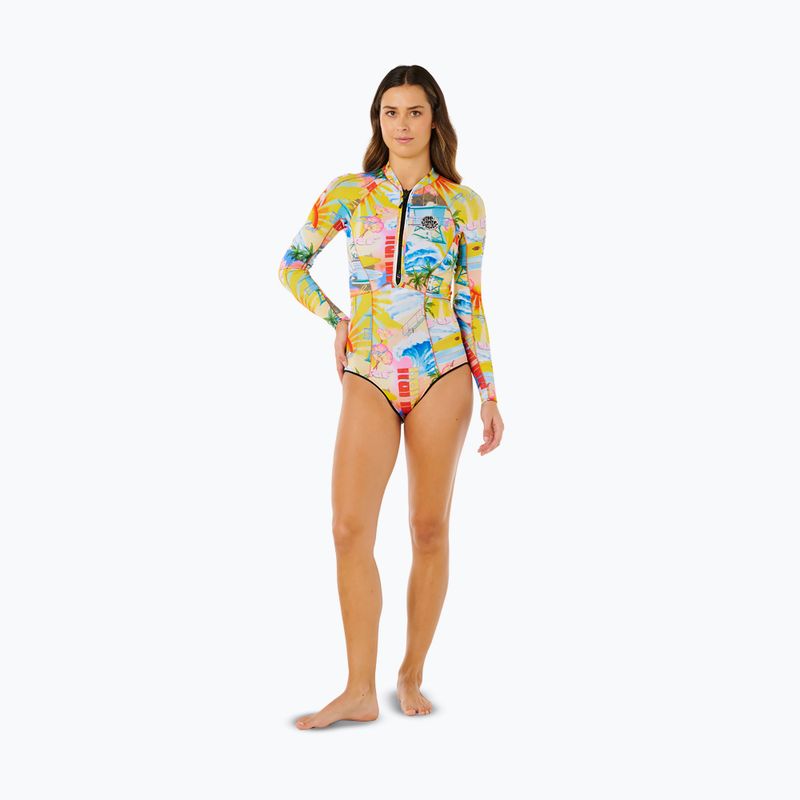 Women's swimming wetsuit Rip Curl G-Bomb 1.5 mm Full Zip Springsuit multicolor 2
