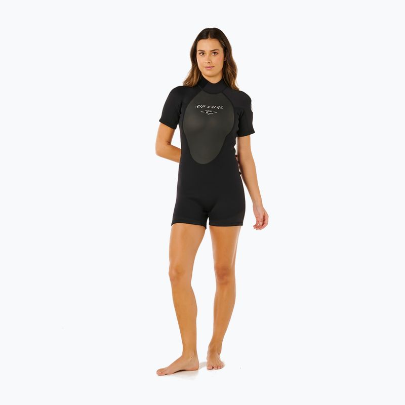 Women's swimming wetsuit Rip Curl Omega 2/2 mm Back Zip Springsuit black 2