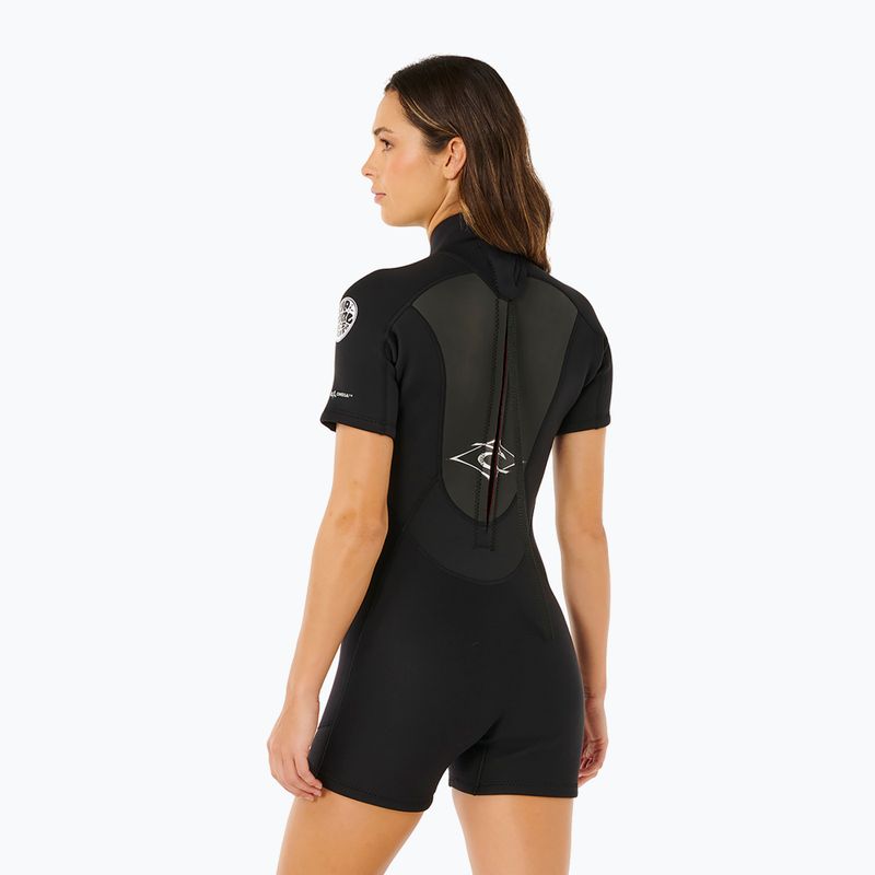 Women's swimming wetsuit Rip Curl Omega 2/2 mm Back Zip Springsuit black 3