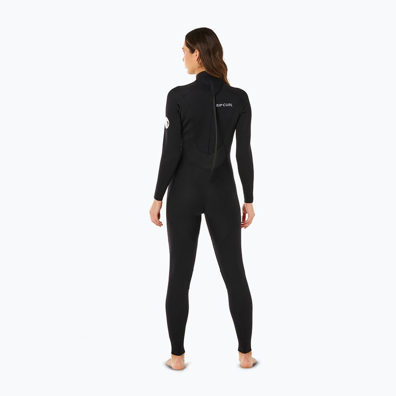 Women's swimming wetsuit Rip Curl Trad 4/3 mm Back Zip black 2
