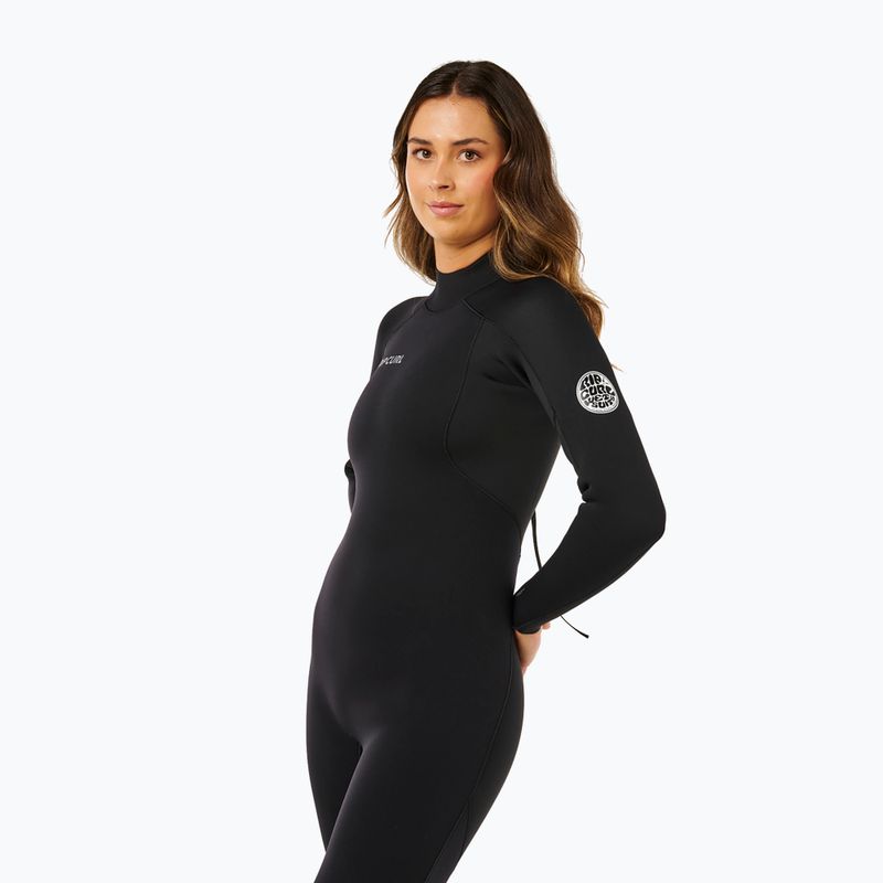 Women's swimming wetsuit Rip Curl Trad 4/3 mm Back Zip black 6
