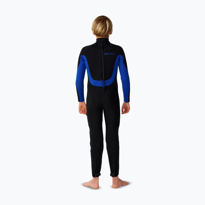 Children's swimming wetsuit Rip Curl Trad 4/3 mm Back Zip black/blue 2
