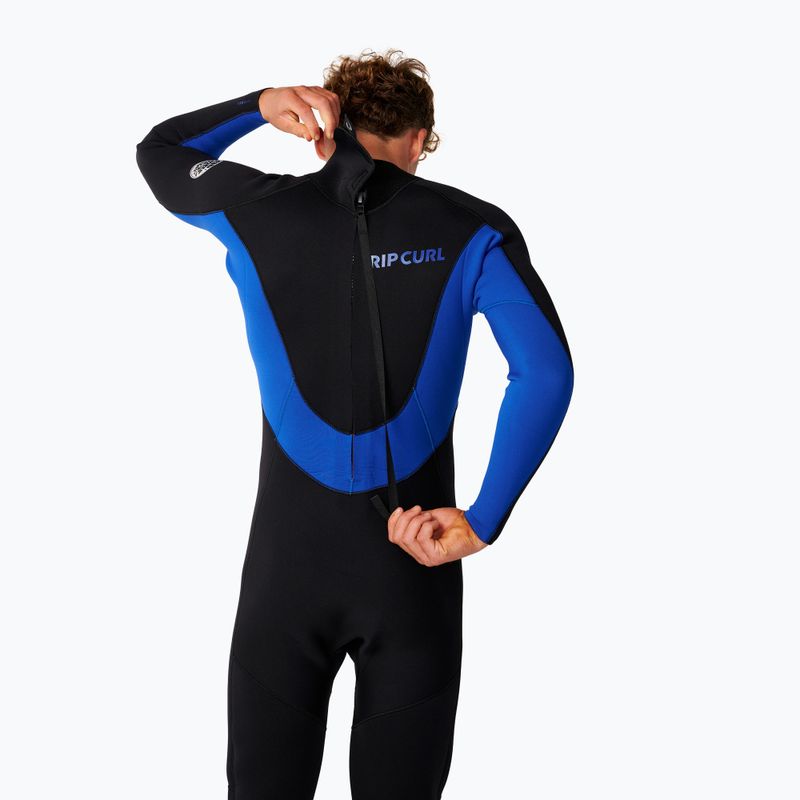 Men's swimming wetsuit Rip Curl Trad 3/2 mm Back Zip black/blue 4