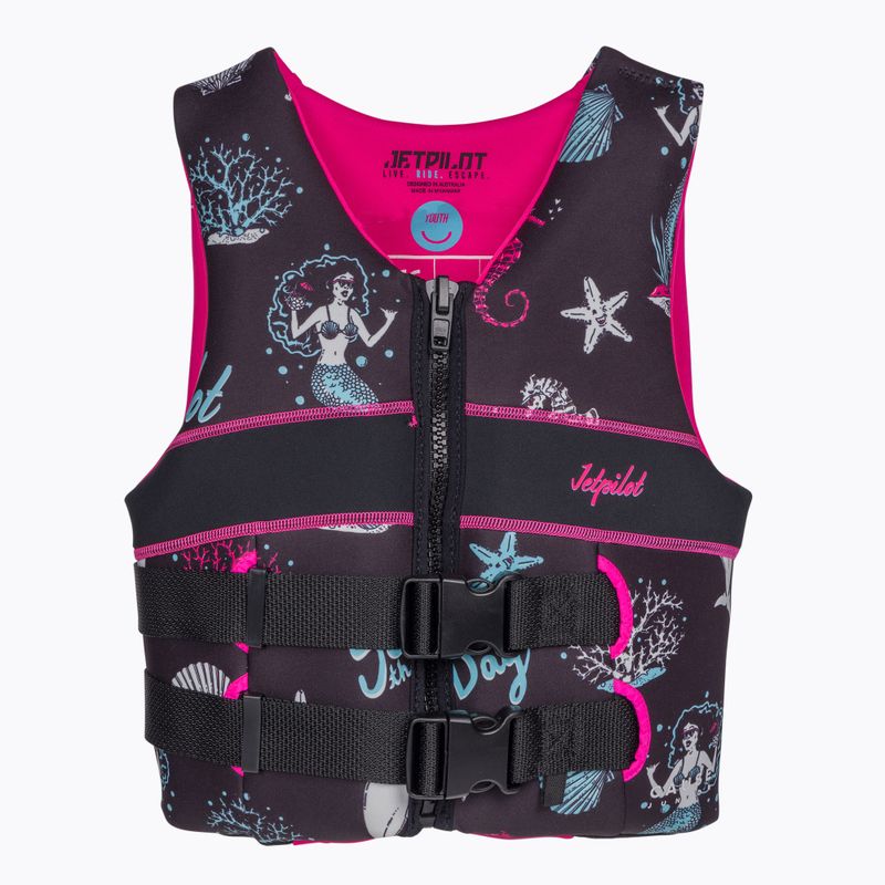 Jetpilot Cause Teen Neo children's belay waistcoat black and pink 2008412