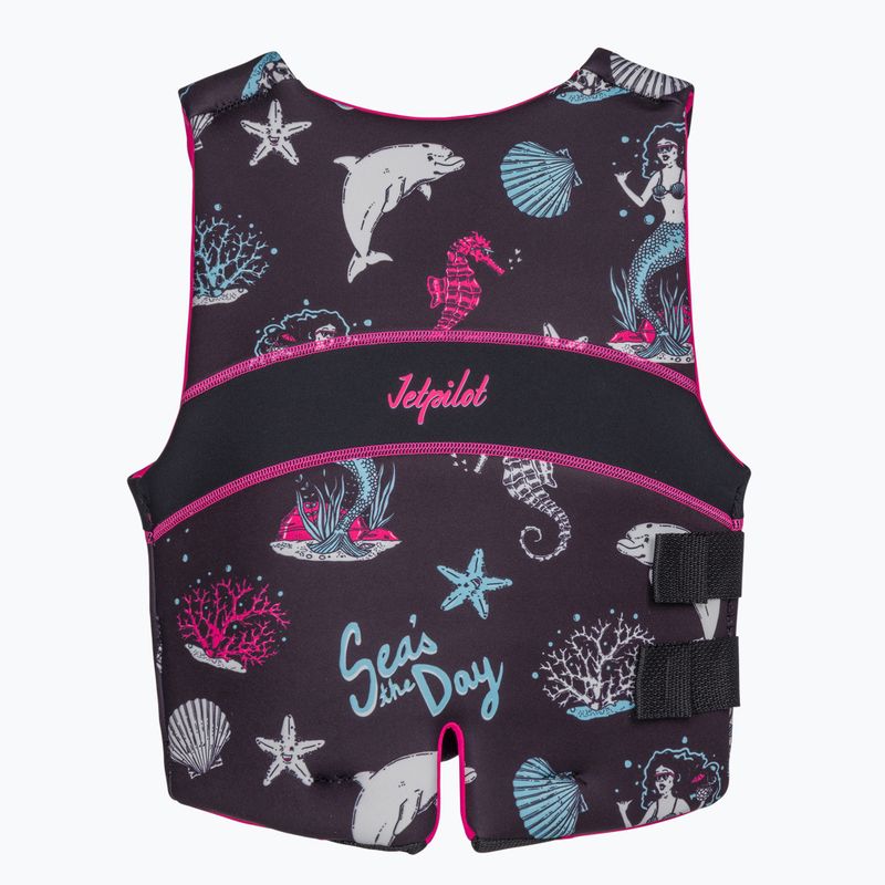 Jetpilot Cause Teen Neo children's belay waistcoat black and pink 2008412 3