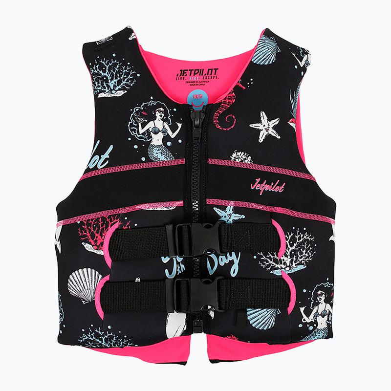 Jetpilot Cause Teen Neo children's belay waistcoat black and pink 2008412 5