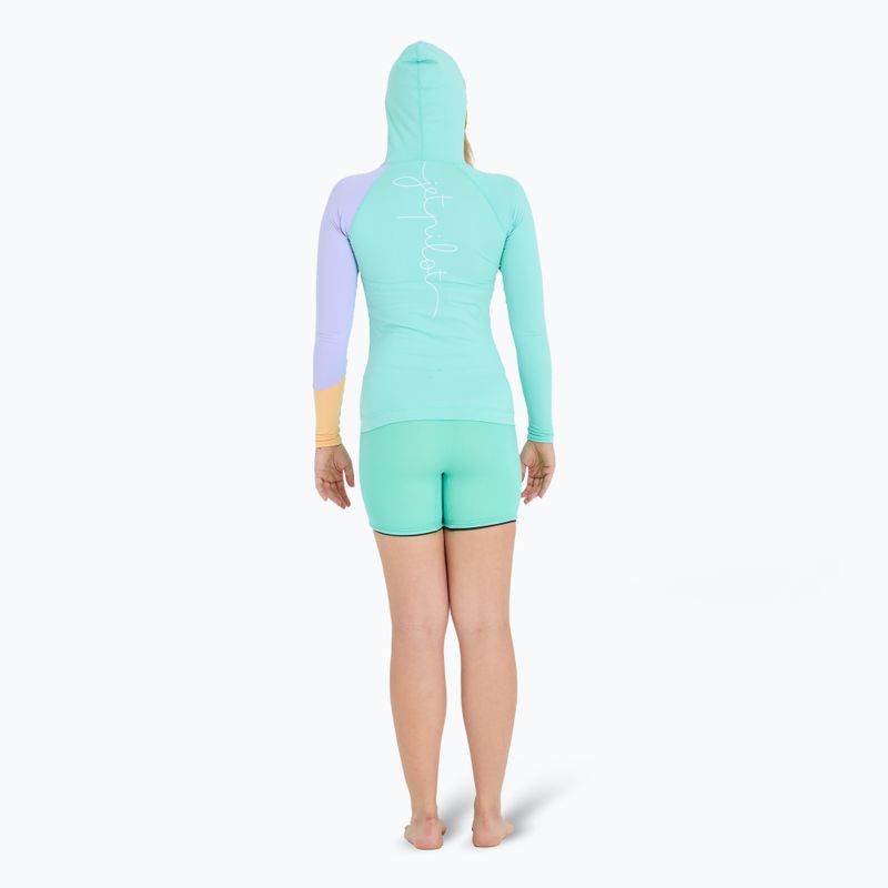 Women's Jetpilot Pacer Hooded Sweatshirt Rashie teal 3