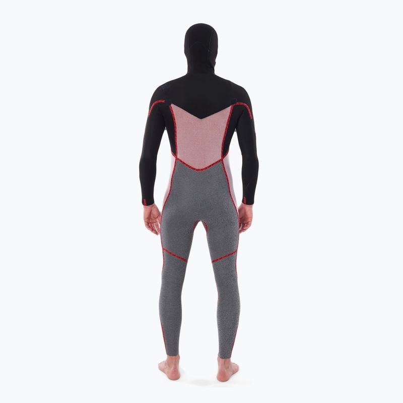 Men's wetsuit Rip Curl Dawn Patrol Hooded 5/4mm Chest Zip black 4