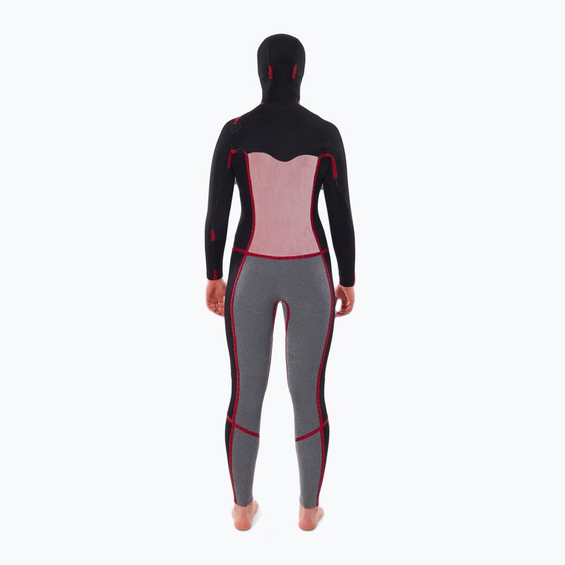 Women's wetsuit Rip Curl Dawn Patrol 5/4mm Chest Zip Hooded black 4