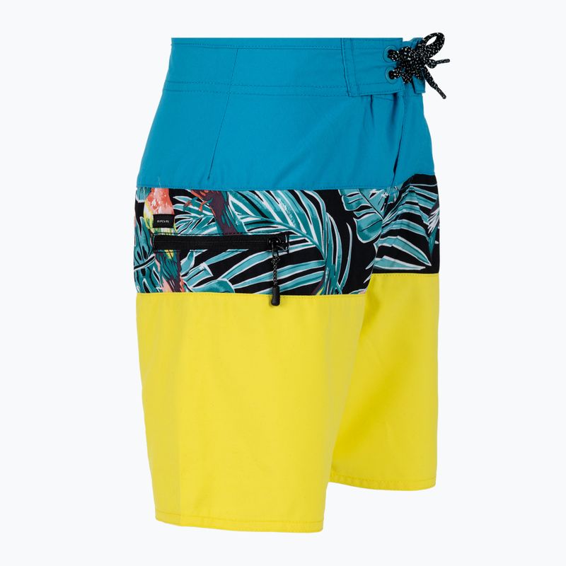 Rip Curl Undertow children's swim shorts blue and yellow KBOGI4 3