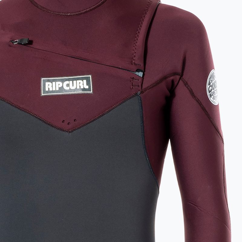 Rip Curl Dawn Patrol men's 4/3 mm grey and maroon WSM9CM swimming wetsuit 4