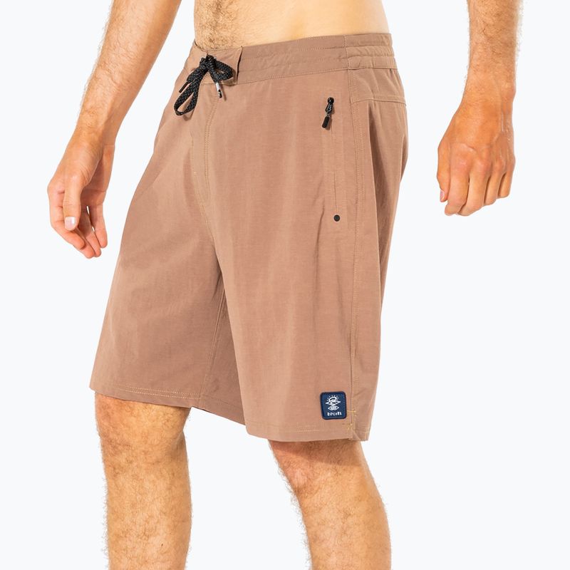 Rip Curl Searchers Layday 19" men's swim shorts brown CBOBH9 5