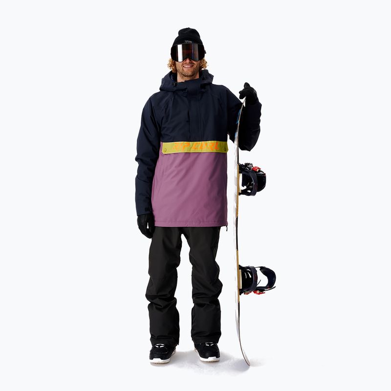 Men's Rip Curl Primative navy blue and purple snowboard jacket 000MOU 49 6