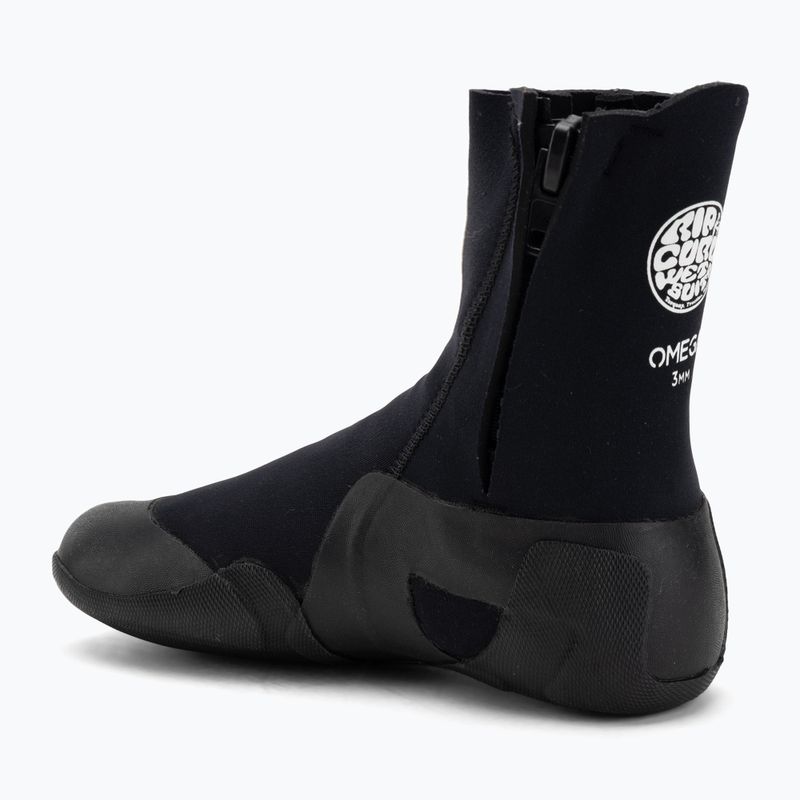 Neoprene shoes Rip Curl Omega 3mm Round Toe With Zip black 3
