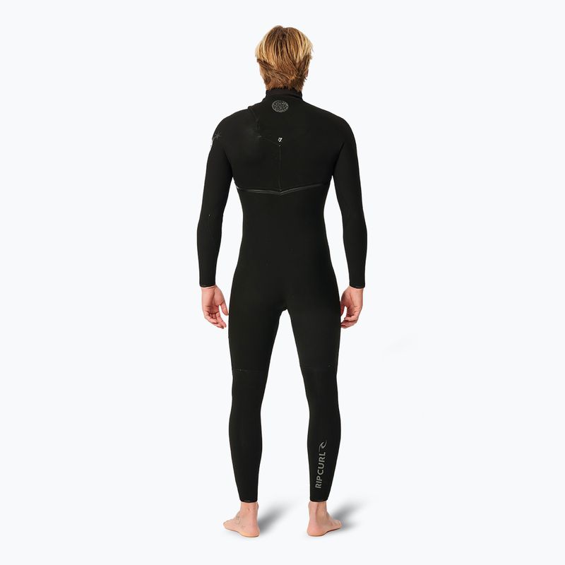 Men's Rip Curl E Bomb 4/3 mm Zip Free Swim Foam Black 2