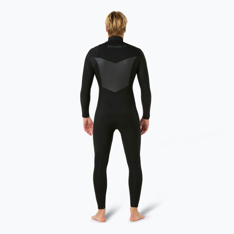 Rip Curl Dawn Patrol 3/2 mm Chest Zip black men's swimming foam 2