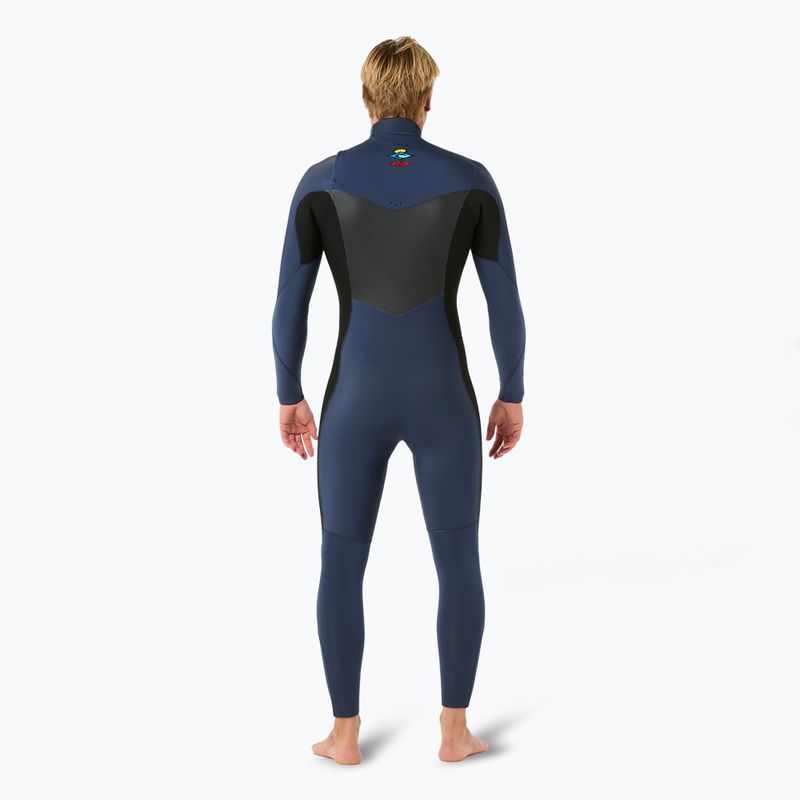Men's Rip Curl Dawn Patrol 3/2 mm Chest Zip dark navy swimming foam 2
