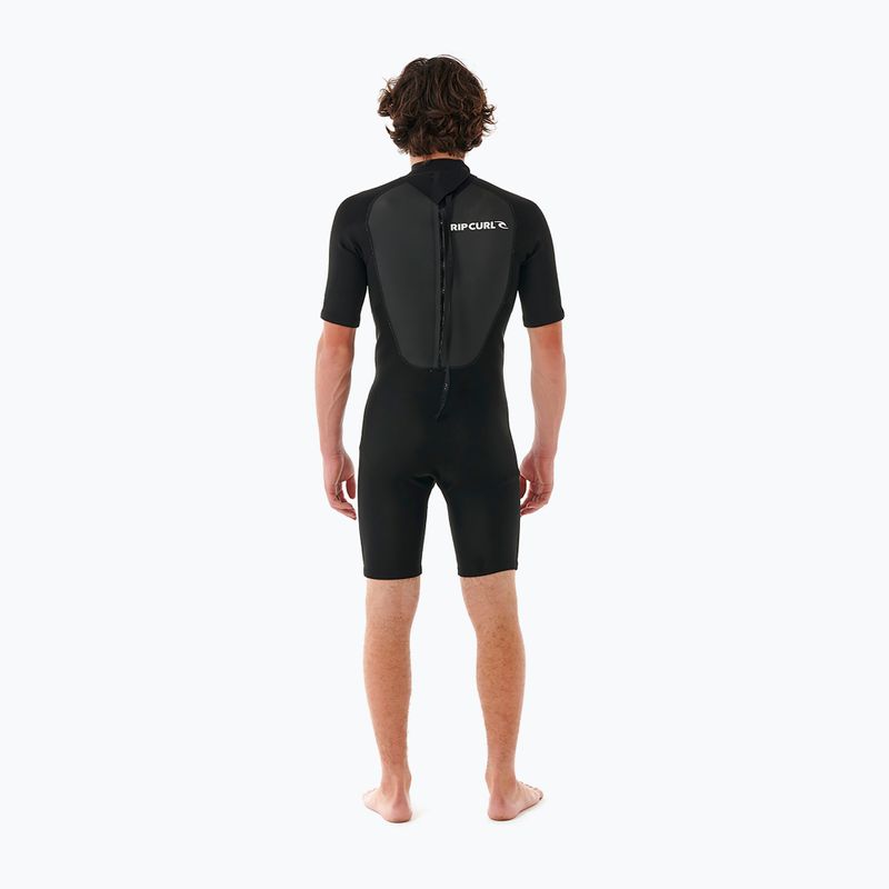 Men's Rip Curl Omega 2mm Back Zip Springsuit wetsuit Black 3