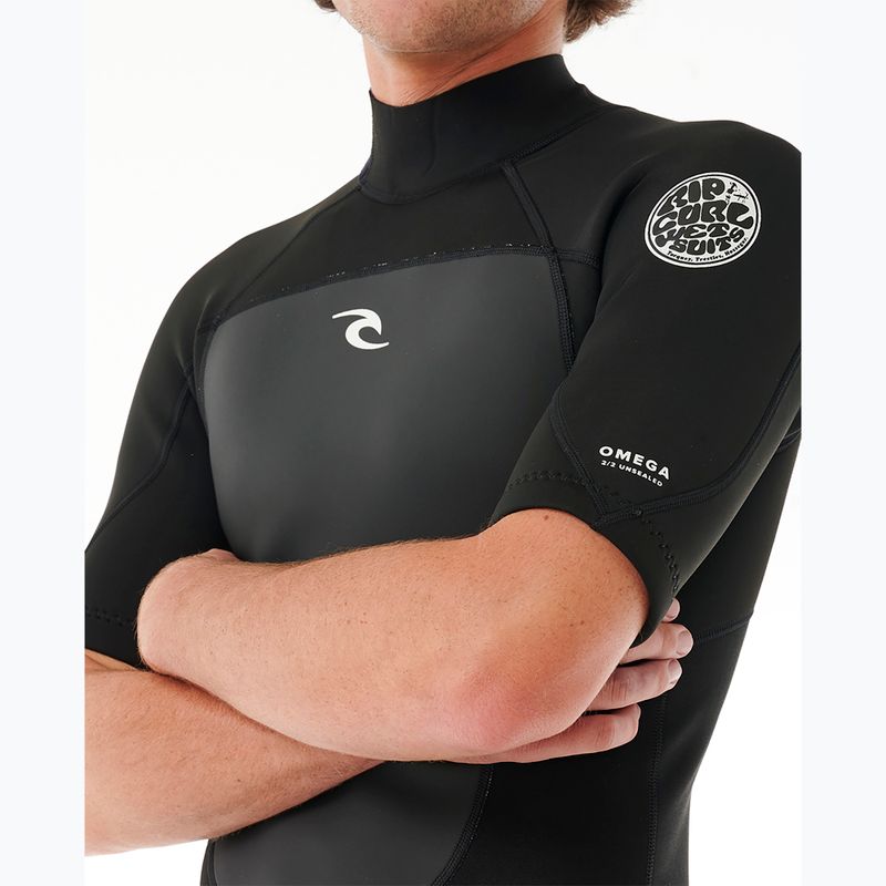 Men's Rip Curl Omega 2mm Back Zip Springsuit wetsuit Black 5