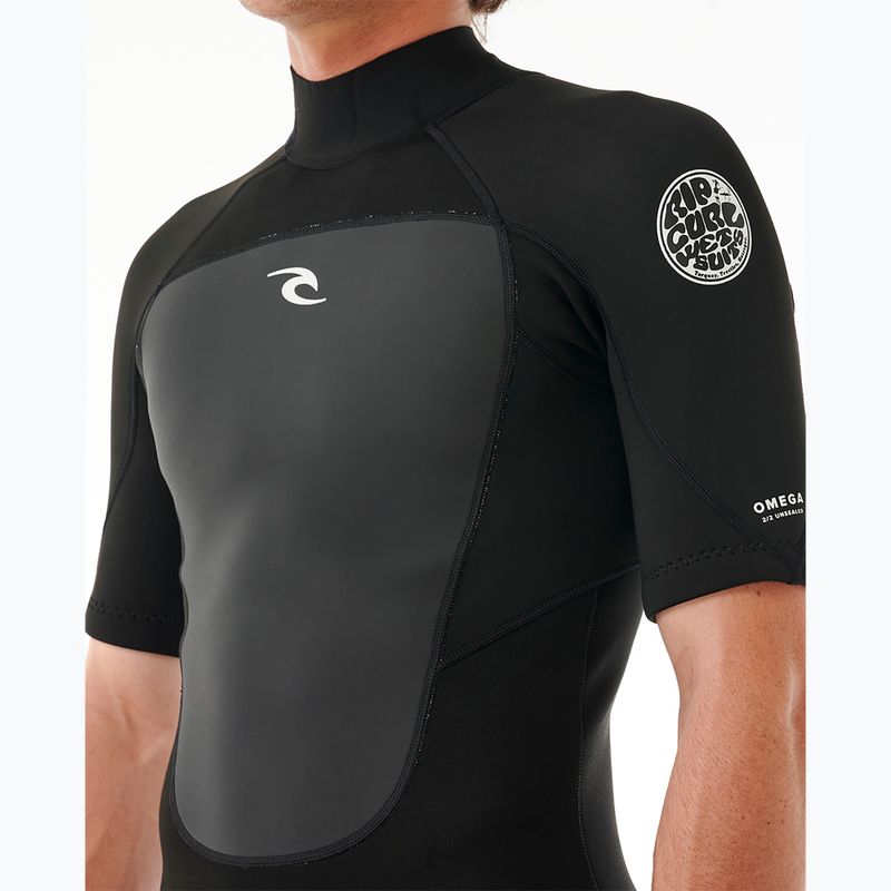 Men's Rip Curl Omega 2mm Back Zip Springsuit wetsuit Black 6