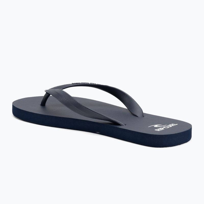 Men's Rip Curl Brand Logo Bloom flip flops navy 3