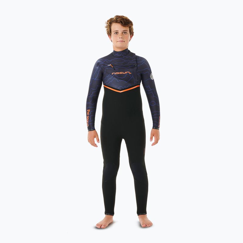 Rip Curl Flashbomb 4/3 mm Chest Zip purple night children's swimming foam