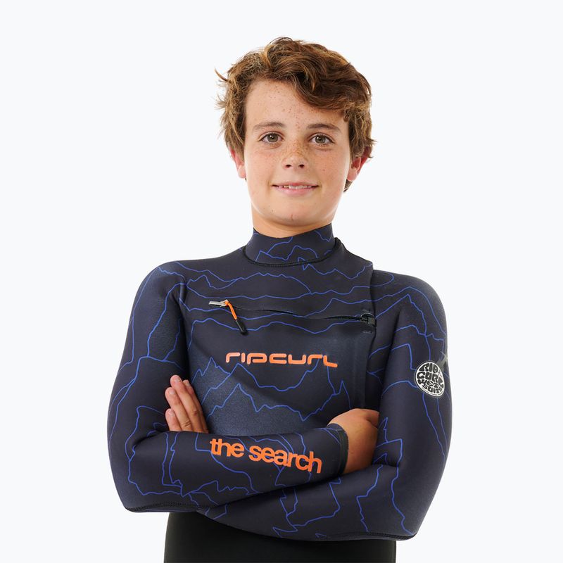Rip Curl Flashbomb 4/3 mm Chest Zip purple night children's swimming foam 5