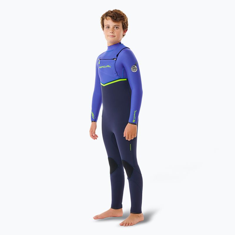 Rip Curl Flashbomb 4/3 mm Chest Zip wild berry children's swimming foam 3