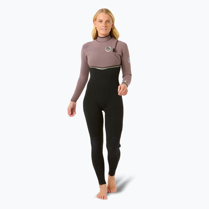 Rip Curl Ebomb 3/2 mm Zip Free eggplant women's wetsuit 3