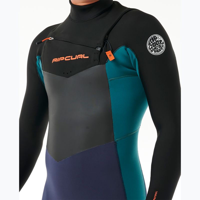 Rip Curl Dawn Patrol 4/3mm Chest Zip purple night men's wetsuit 5