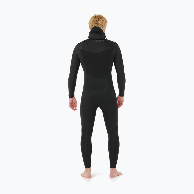 Men's swimming wetsuit Rip Curl Dawn Patrol Cz Hood 5/4 mm black 3