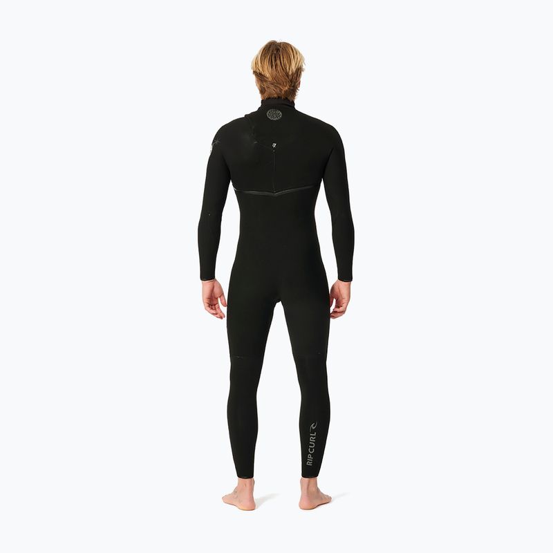 Men's wetsuit Rip Curl Dawn Patrol 4/3 mm Chest Zip black 2
