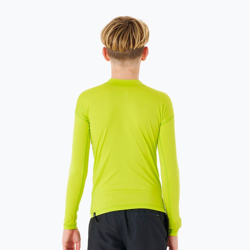 Rip Curl Corps Rash Vest children's swim shirt 4078 green 11MBRV 2