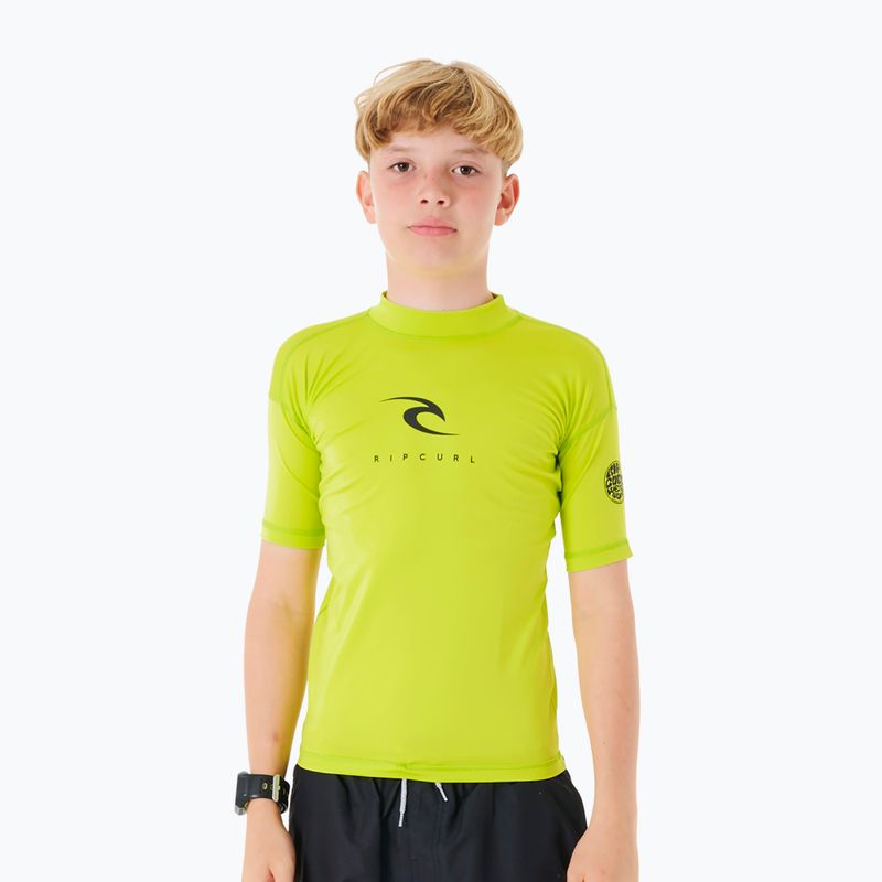 Rip Curl Corps Rash Vest children's swim shirt 4078 green 11NBRV