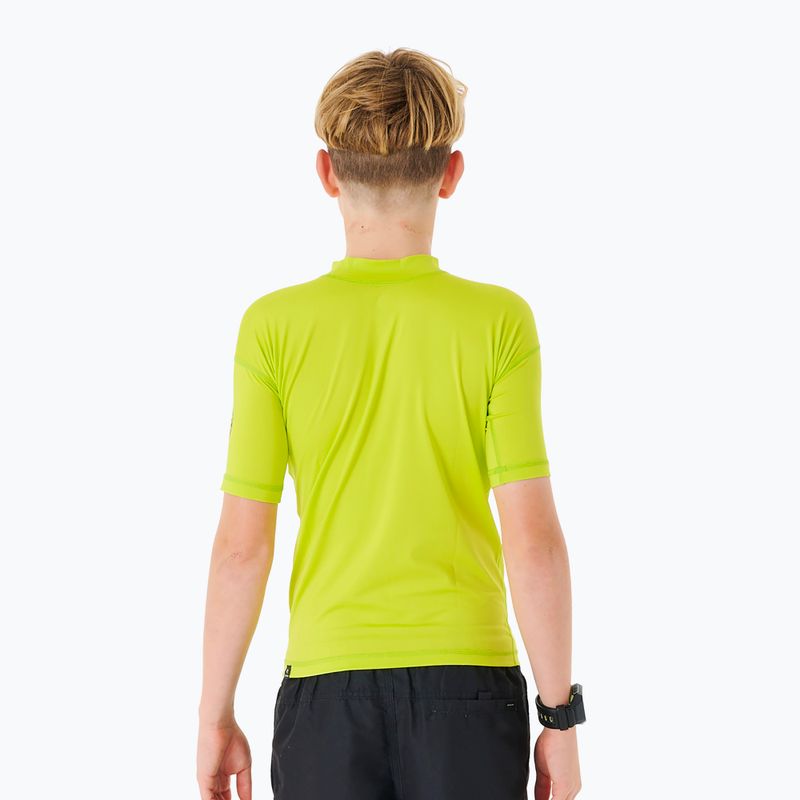 Rip Curl Corps Rash Vest children's swim shirt 4078 green 11NBRV 2