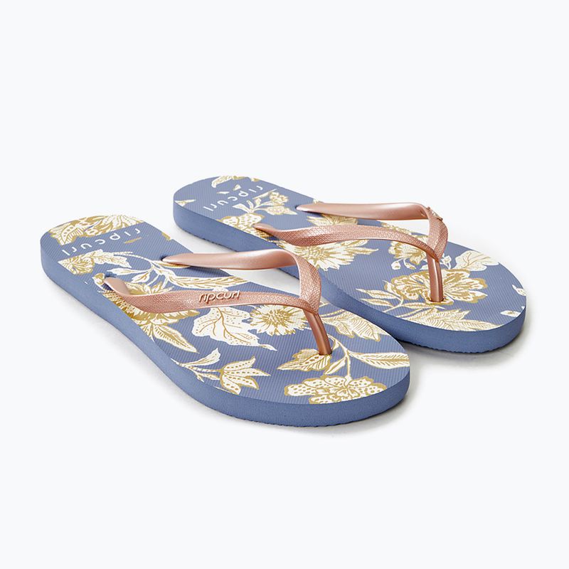 Rip Curl Oceans Together 70 blue women's flip flops 15RWOT 9