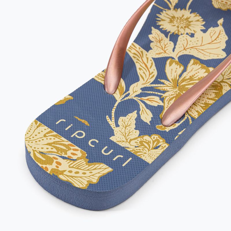 Rip Curl Oceans Together 70 blue women's flip flops 15RWOT 8