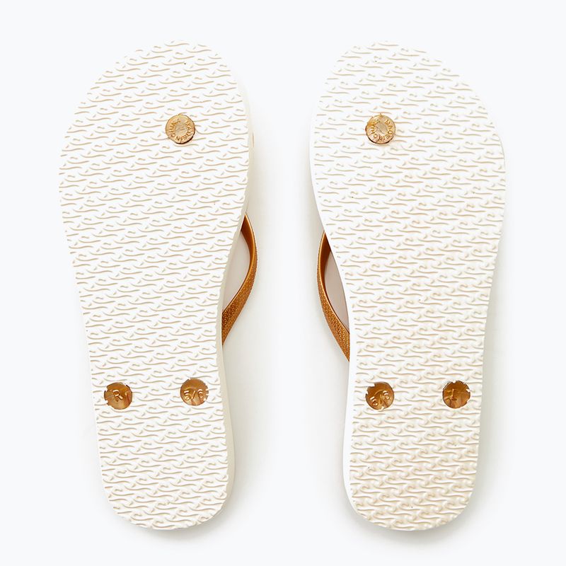 Rip Curl Oceans Together 172 women's flip flops white and brown 15RWOT 12