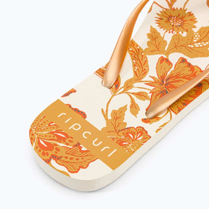 Rip Curl Oceans Together 172 women's flip flops white and brown 15RWOT 8