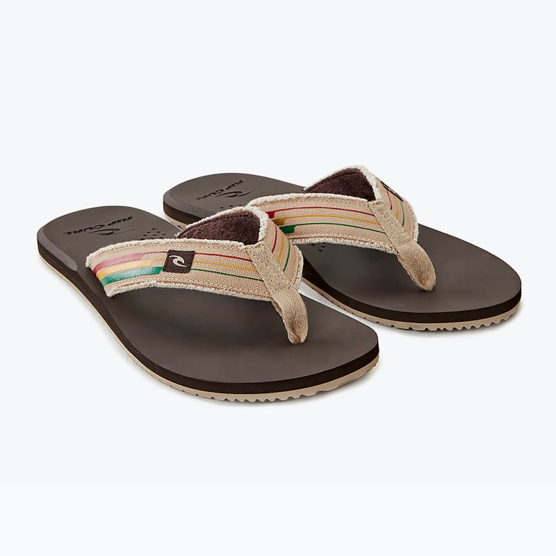 Men's Rip Curl Reactor Open Toe flip flops 1153 brown 19VMOT 9
