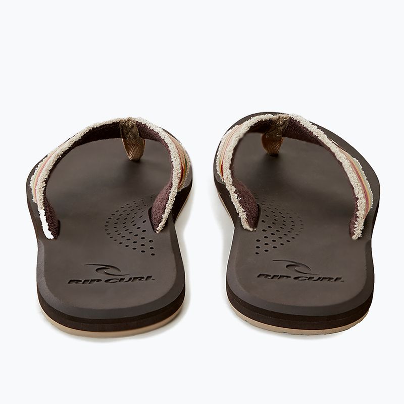 Men's Rip Curl Reactor Open Toe flip flops 1153 brown 19VMOT 10