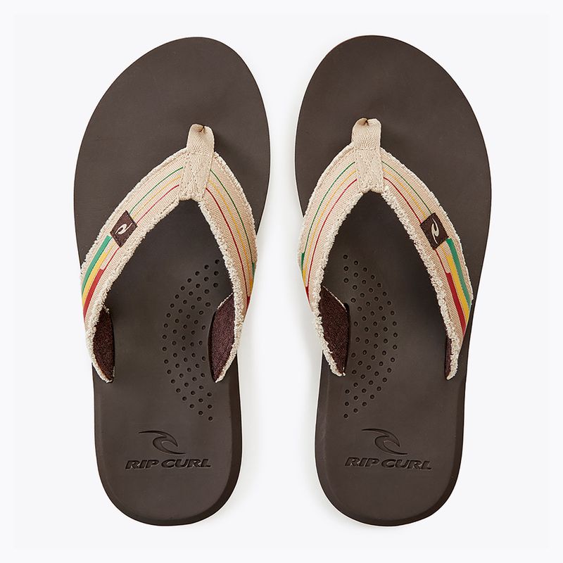 Men's Rip Curl Reactor Open Toe flip flops 1153 brown 19VMOT 11