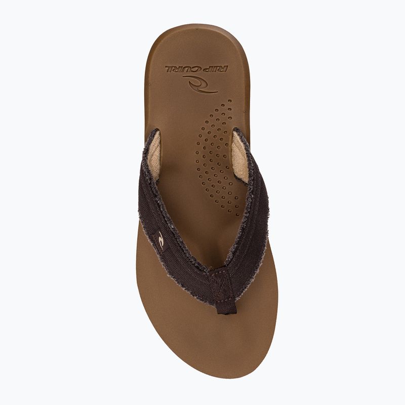 Men's Rip Curl Reactor Open Toe flip flops 1153 brown 19VMOT 6